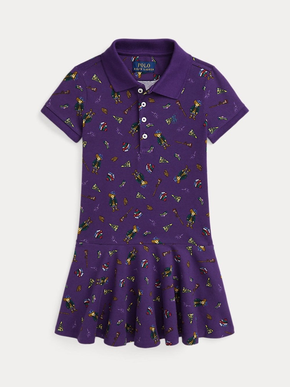 Polo by Ralph Lauren Girls' Purple Polo Dress back to school medium 8 10 nwt